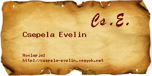 Csepela Evelin névjegykártya